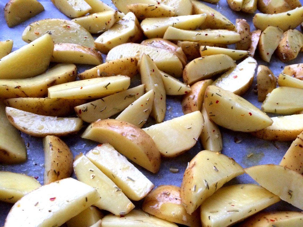 aardappels op bakplaat