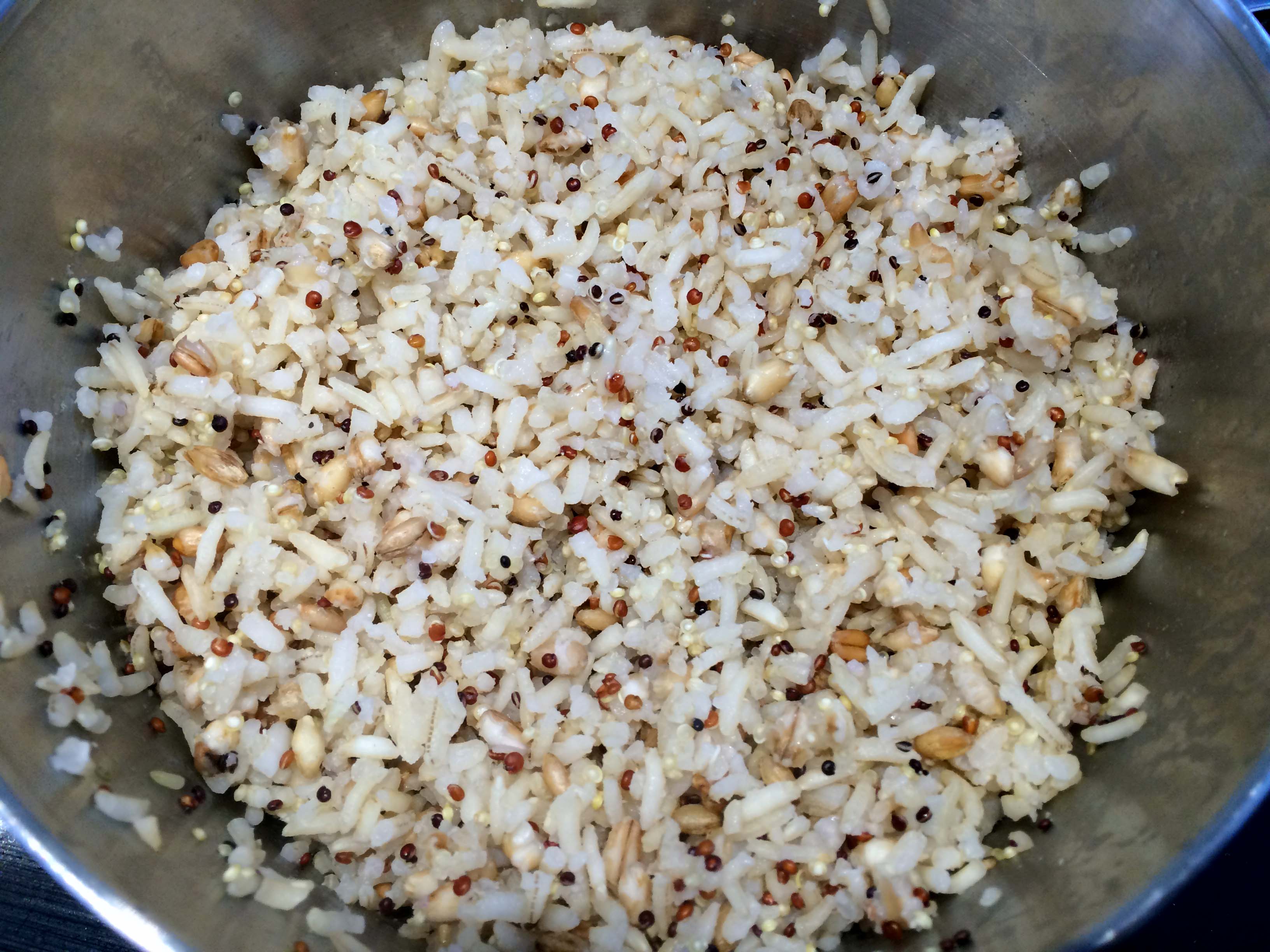 rijst, quinoa en spelt