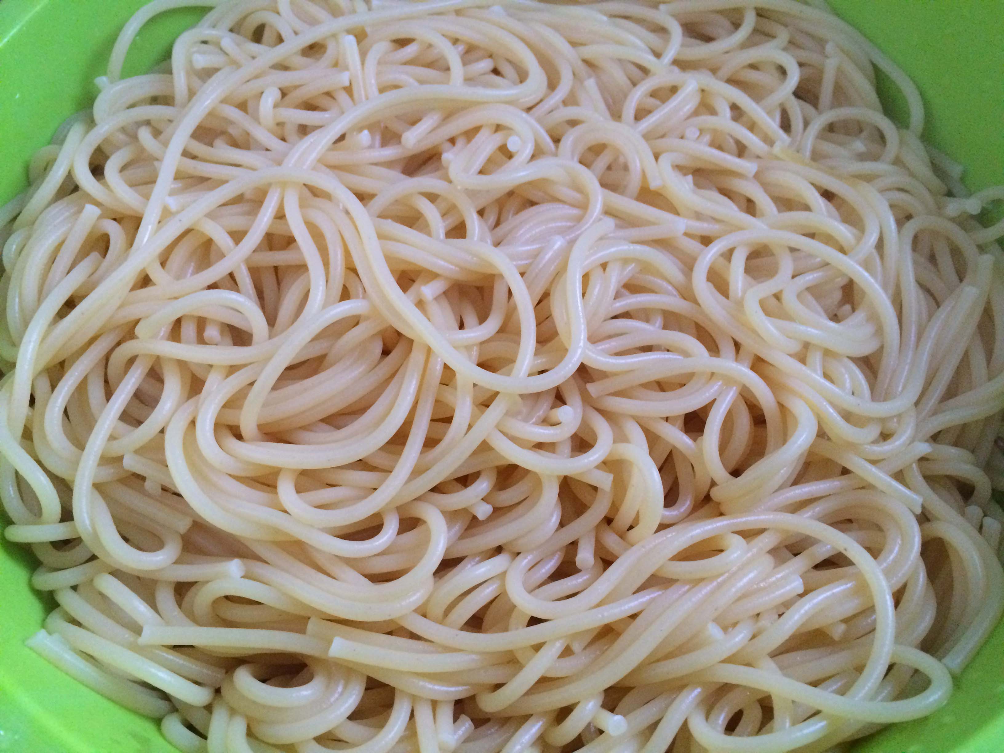 spaghetti gekookt