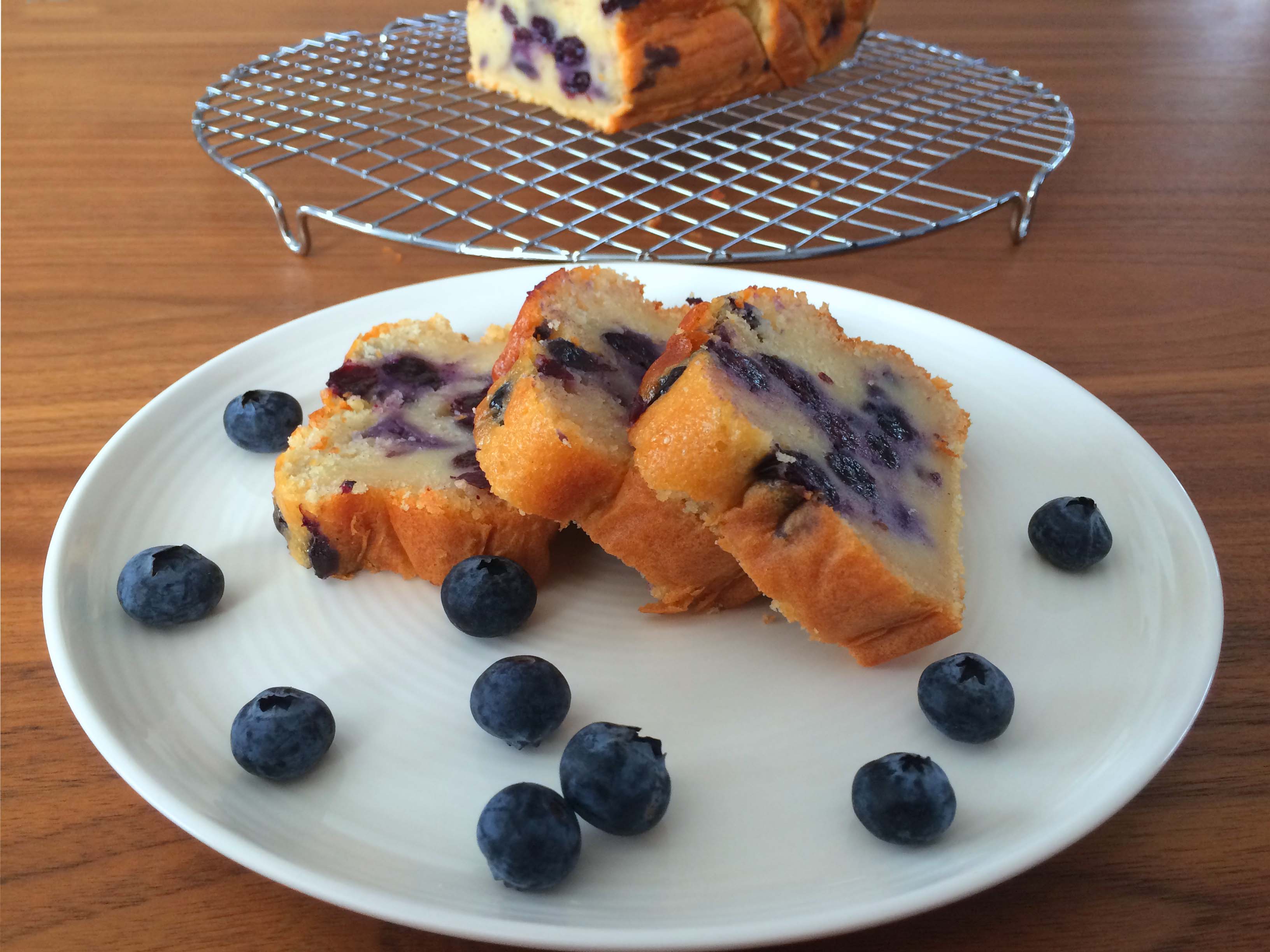 Blueberry cake met yoghurt
